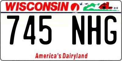WI license plate 745NHG