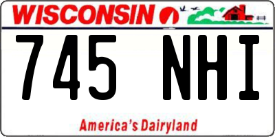 WI license plate 745NHI