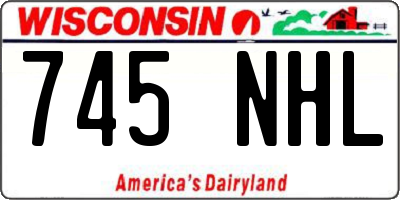 WI license plate 745NHL