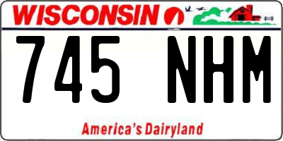 WI license plate 745NHM