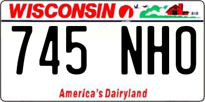 WI license plate 745NHO