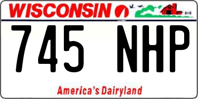WI license plate 745NHP