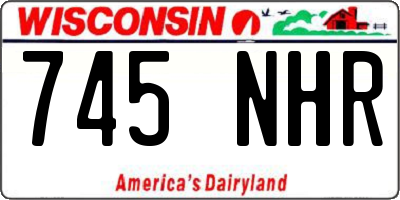 WI license plate 745NHR