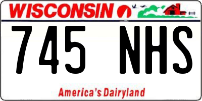 WI license plate 745NHS