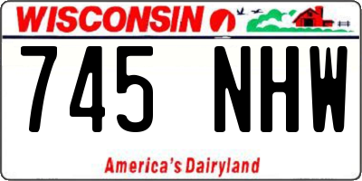 WI license plate 745NHW