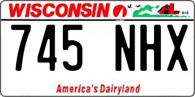 WI license plate 745NHX