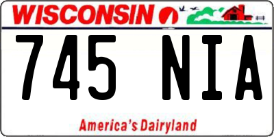 WI license plate 745NIA
