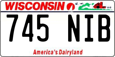 WI license plate 745NIB