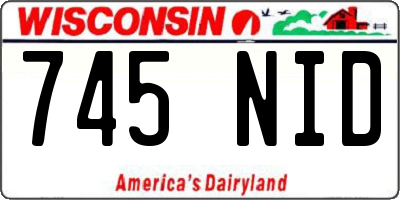 WI license plate 745NID