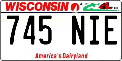 WI license plate 745NIE