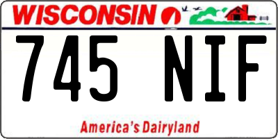 WI license plate 745NIF