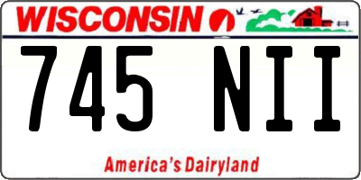 WI license plate 745NII