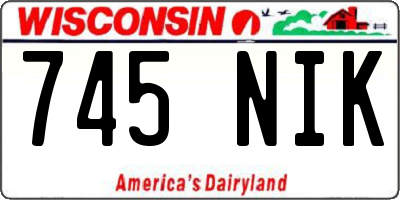 WI license plate 745NIK