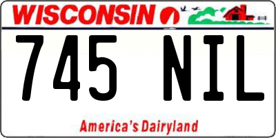 WI license plate 745NIL