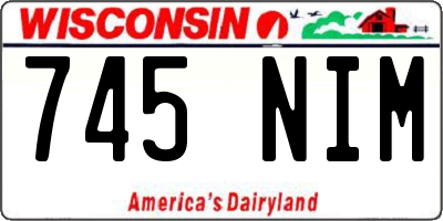 WI license plate 745NIM