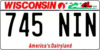 WI license plate 745NIN
