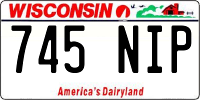 WI license plate 745NIP
