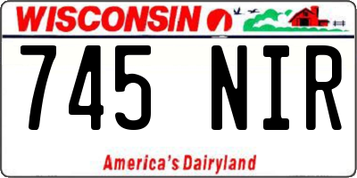 WI license plate 745NIR