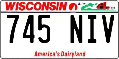 WI license plate 745NIV