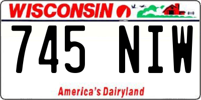 WI license plate 745NIW