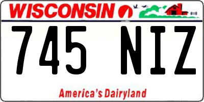 WI license plate 745NIZ