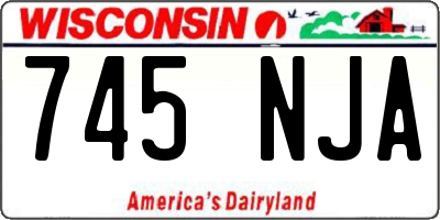 WI license plate 745NJA