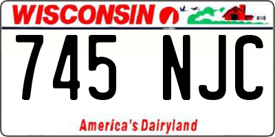 WI license plate 745NJC