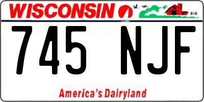 WI license plate 745NJF