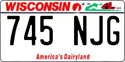 WI license plate 745NJG