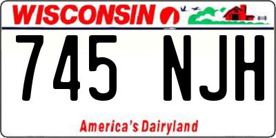WI license plate 745NJH