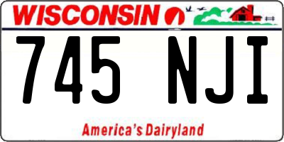 WI license plate 745NJI