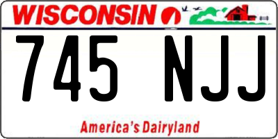WI license plate 745NJJ