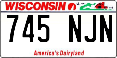 WI license plate 745NJN