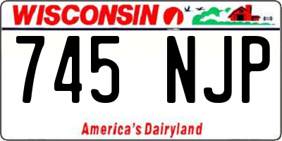 WI license plate 745NJP