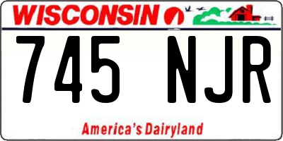 WI license plate 745NJR