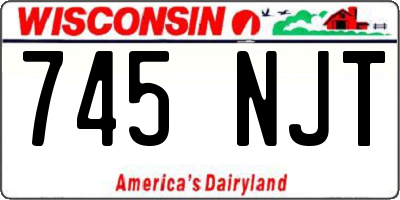 WI license plate 745NJT