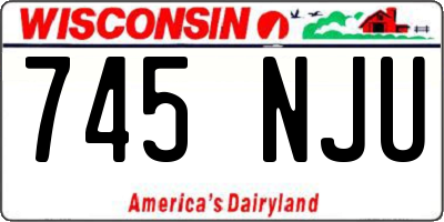 WI license plate 745NJU