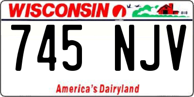 WI license plate 745NJV