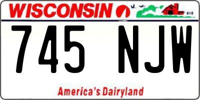 WI license plate 745NJW