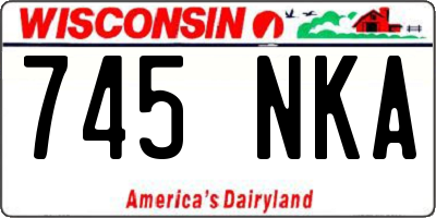 WI license plate 745NKA