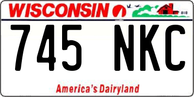 WI license plate 745NKC