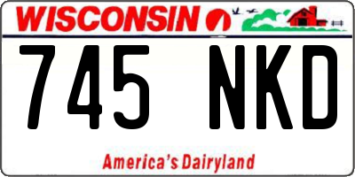 WI license plate 745NKD