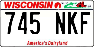 WI license plate 745NKF