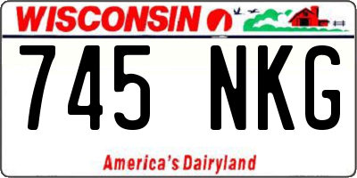 WI license plate 745NKG