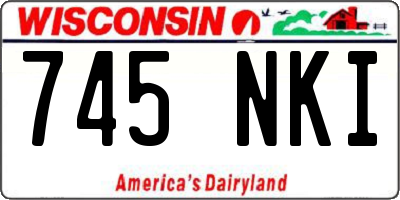 WI license plate 745NKI