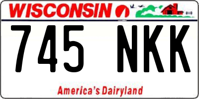 WI license plate 745NKK