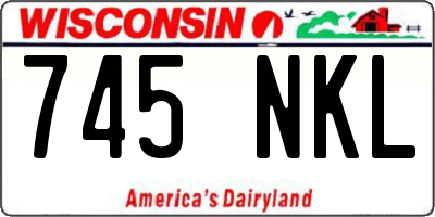 WI license plate 745NKL