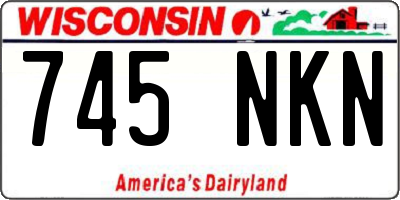 WI license plate 745NKN
