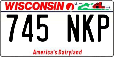 WI license plate 745NKP