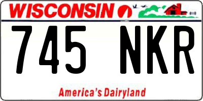 WI license plate 745NKR